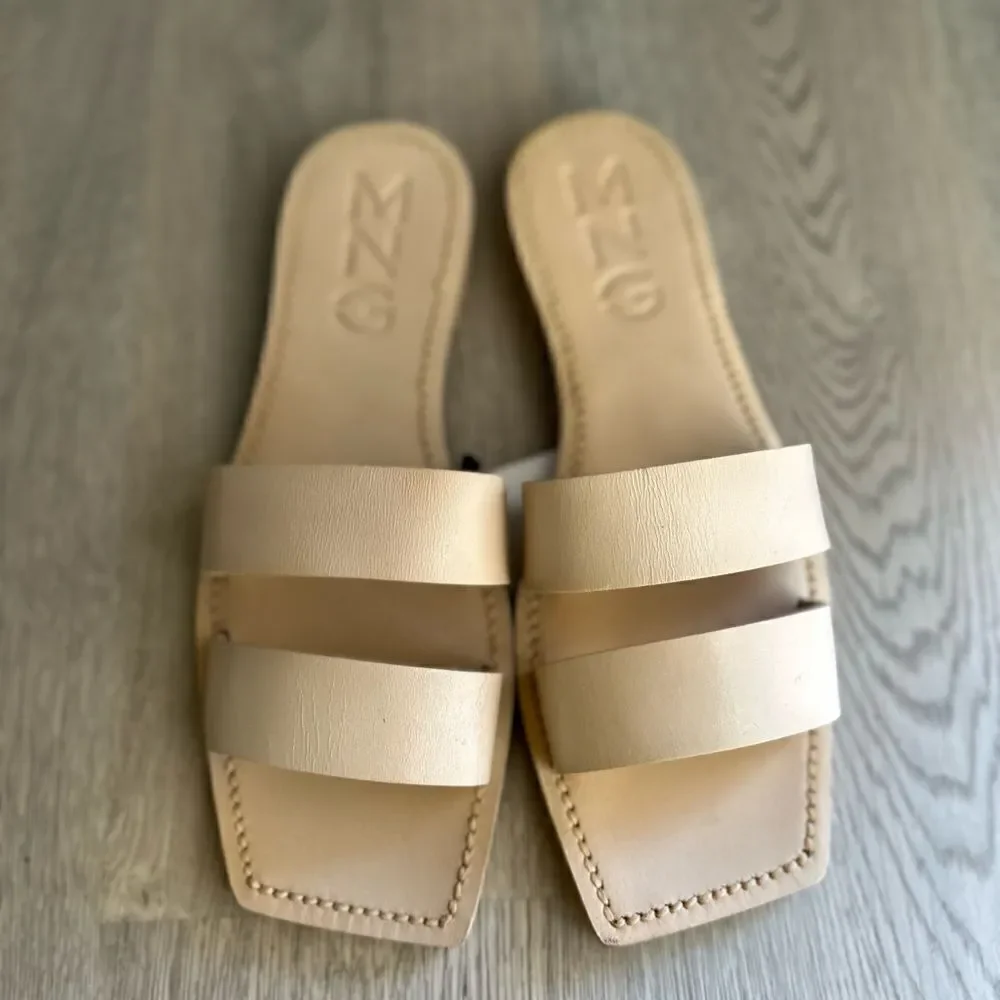 Mango Genuine Leather Sandals Flats